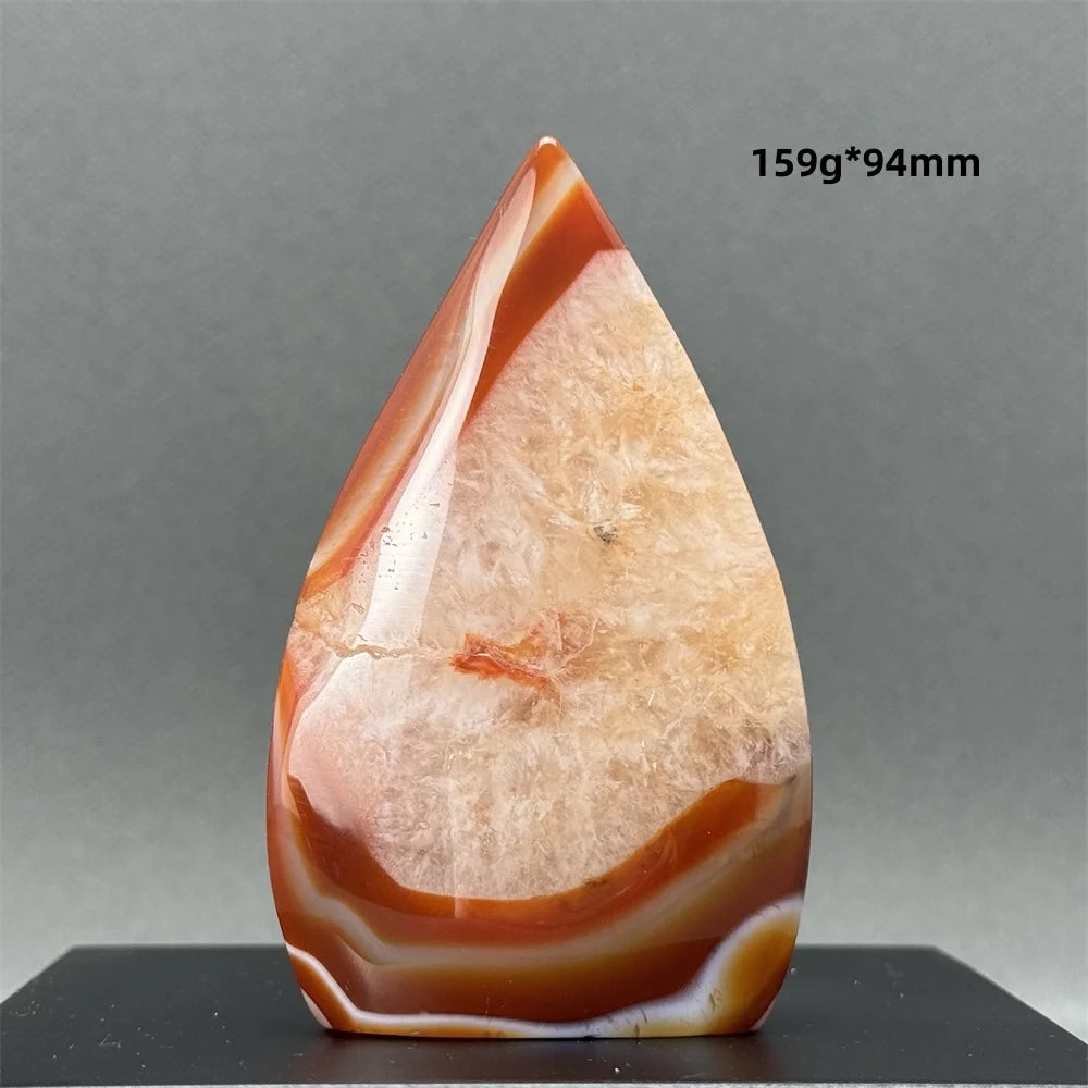 Natural Caramel Carnelian Agate Freeform Torch