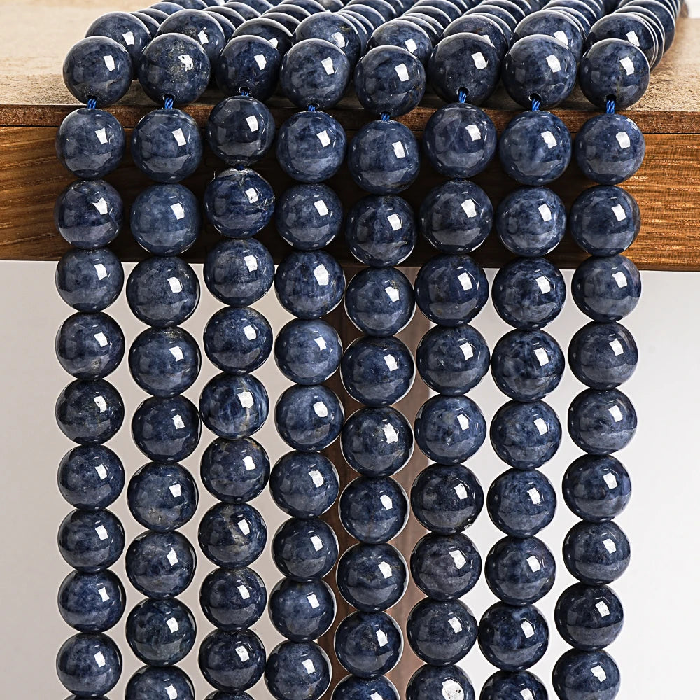 HQ AAA Blue Sapphire High Polish Bead Strand (5-6mm)