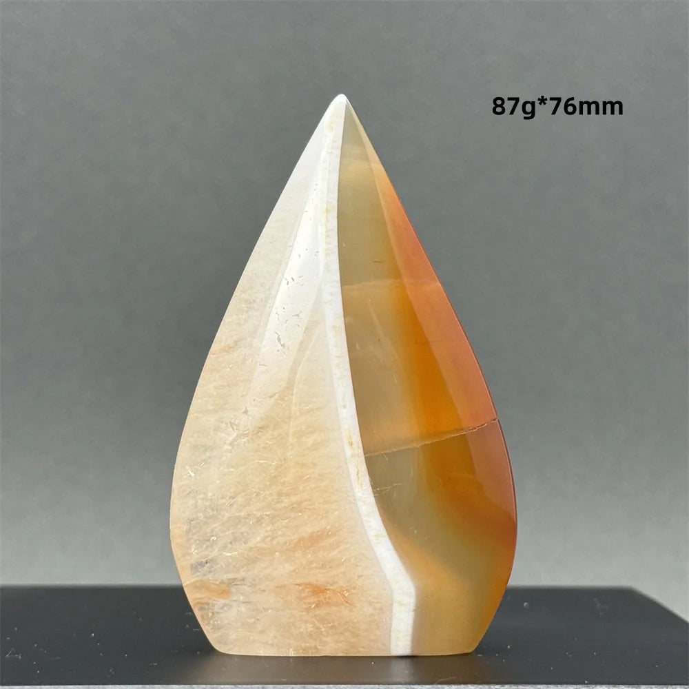 Natural Caramel Carnelian Agate Freeform Torch