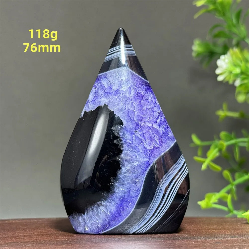 Natural Purple Agate Free-Form Torch