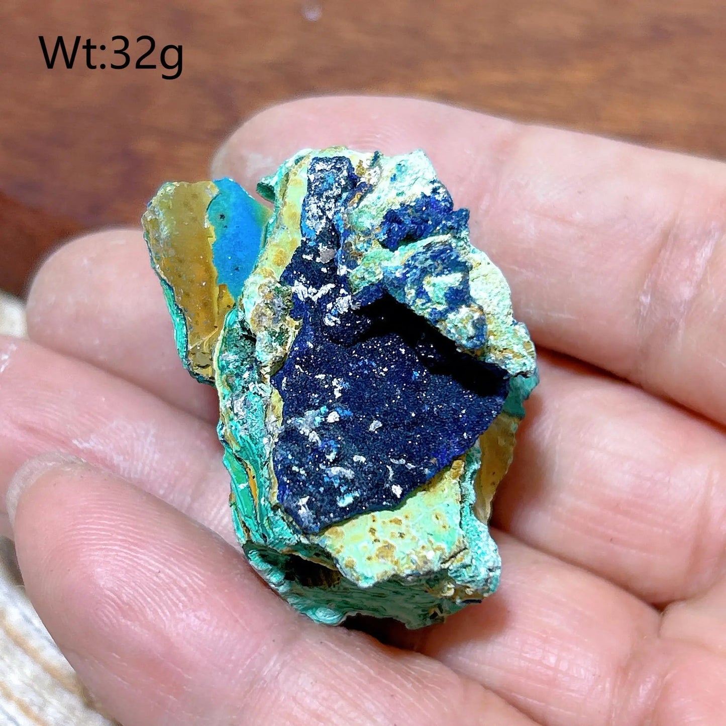 HQ Natural Chrysocolla With Azurite Specimen Medium