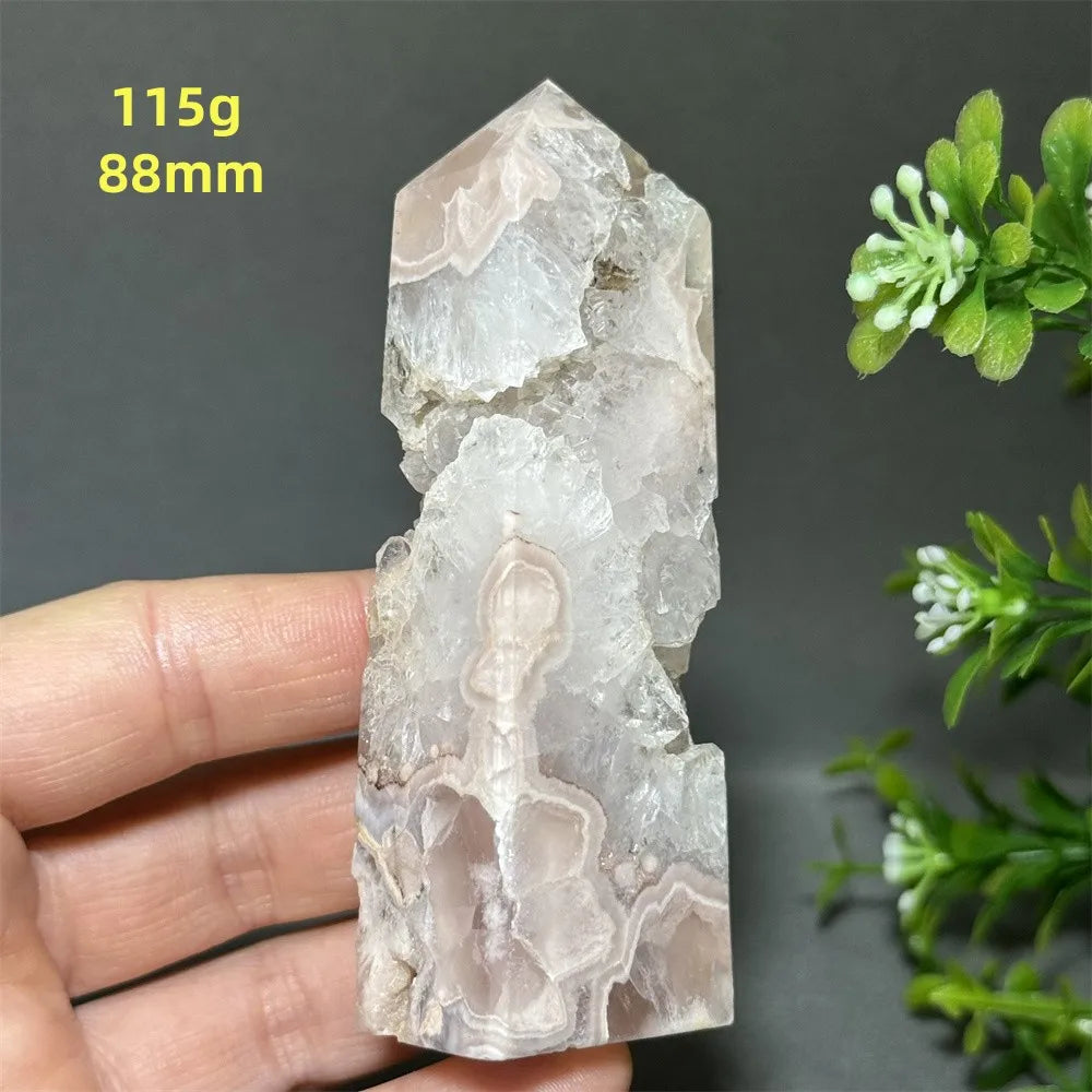 HQ Pink Amethyst Flower Agate Tower