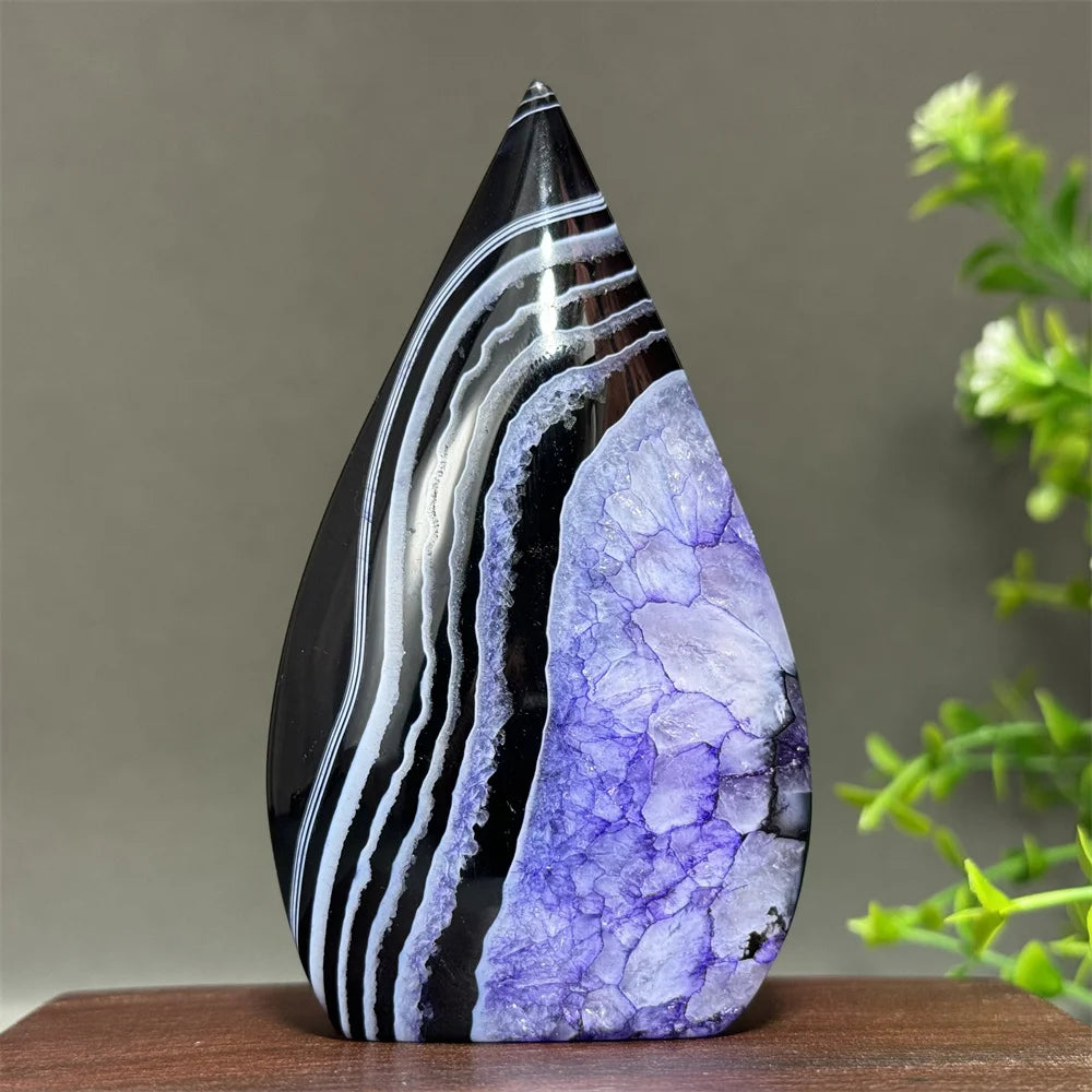 Natural Purple Agate Free-Form Torch