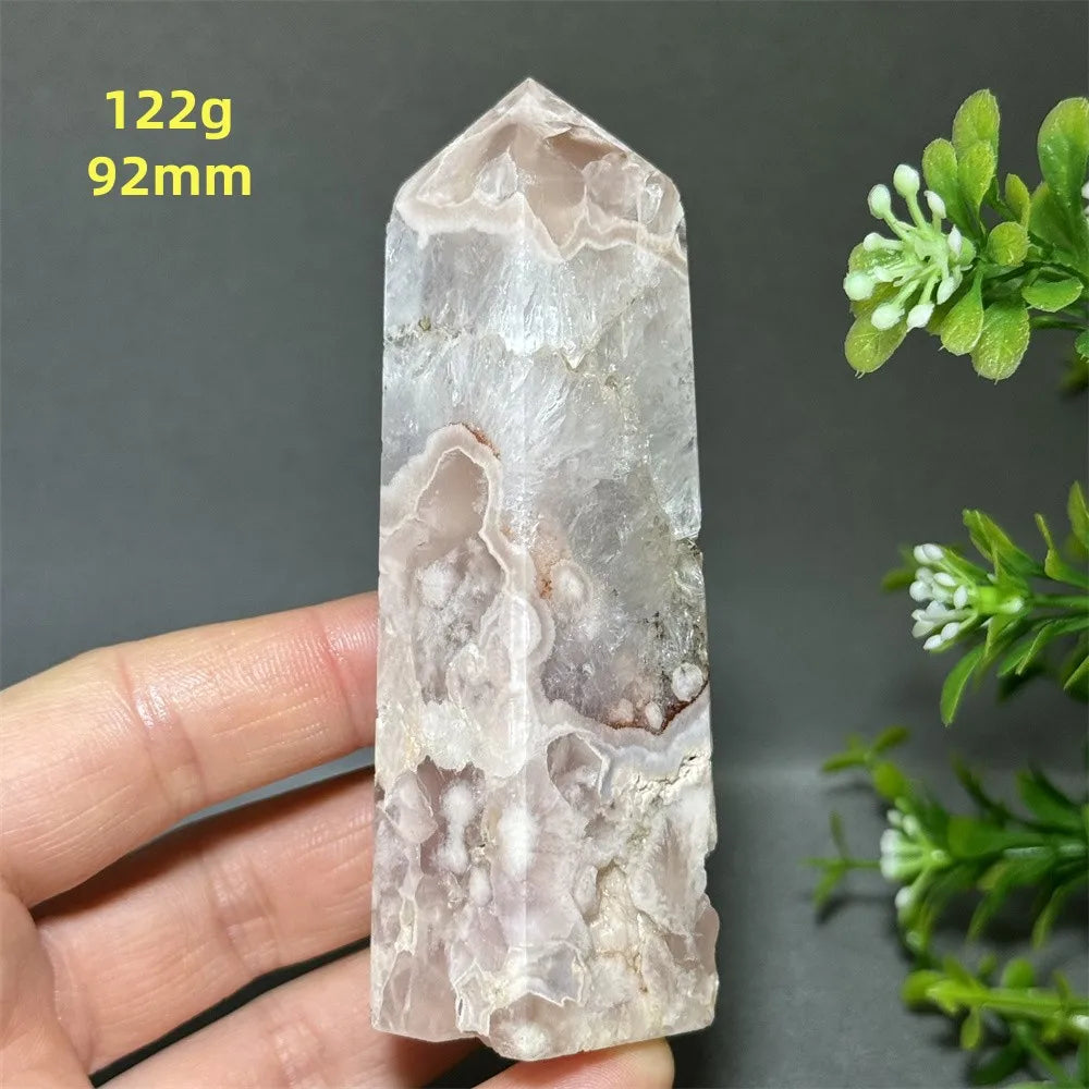 HQ Pink Amethyst Flower Agate Tower