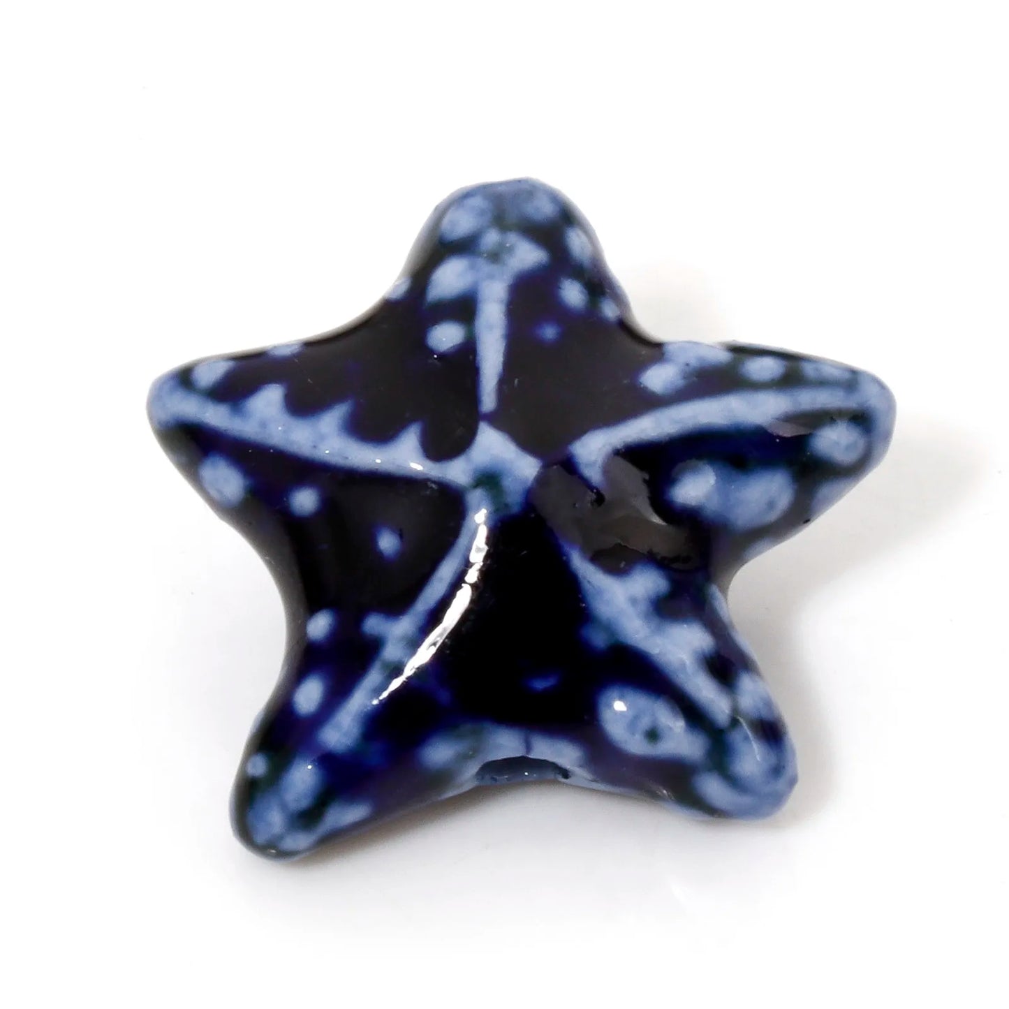 10 PCs Ceramic Starfish Beads (22mm x 19mm)