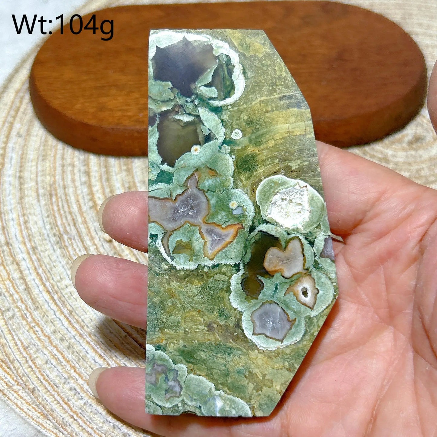 Natural Rainforest Jasper Druzy Slab