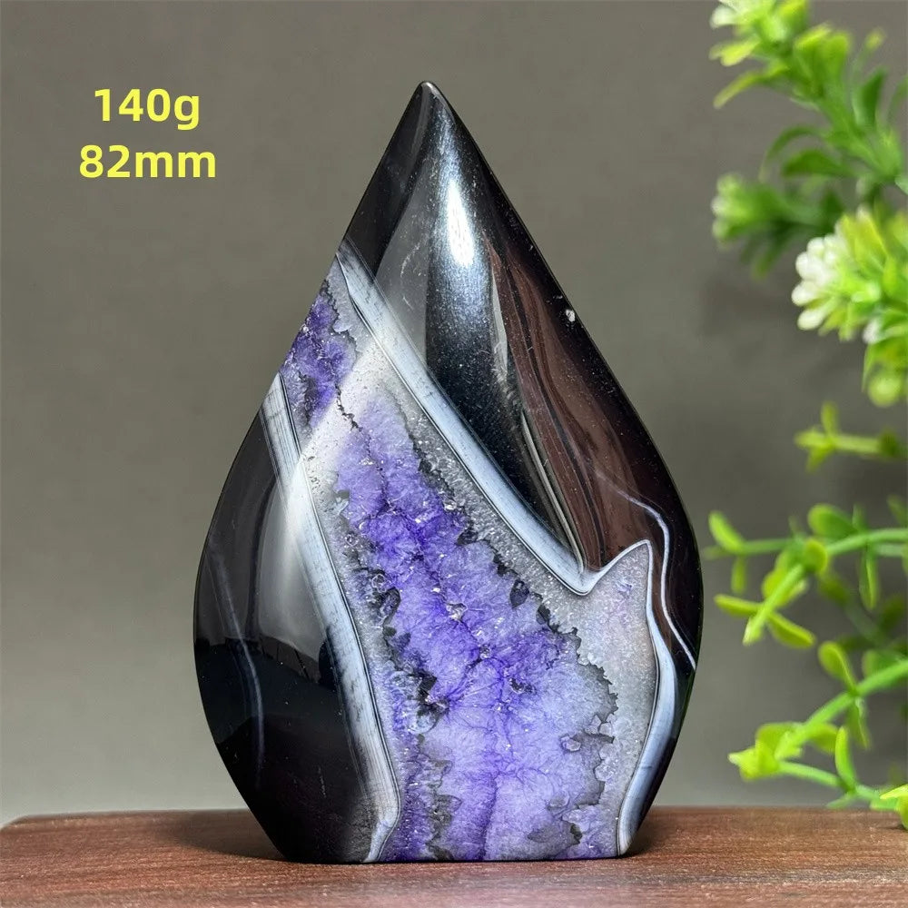 Natural Purple Agate Free-Form Torch
