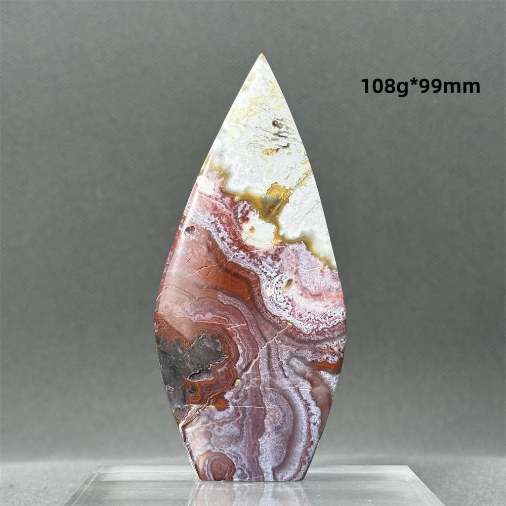 Natural Mexican Crazy Lace Agate Freeform Torch