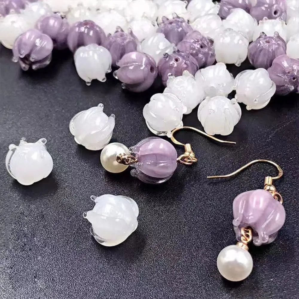 5Pcs Bell Orchid Flower Bud Bead