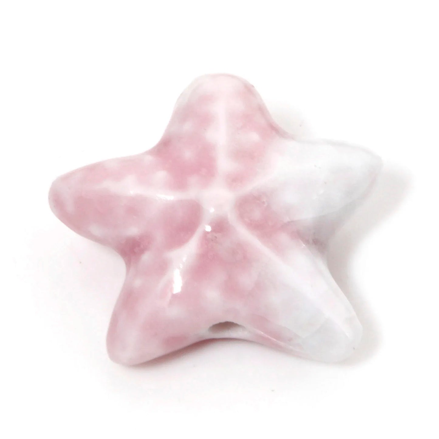 10 PCs Ceramic Starfish Beads (22mm x 19mm)