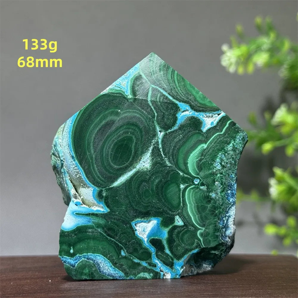 Tour de chrysocolle bleue naturelle, obélisque de forme libre, pierre brute, spécimen minéral, guérison Reiki, méditation, sorcellerie, décoration intérieure