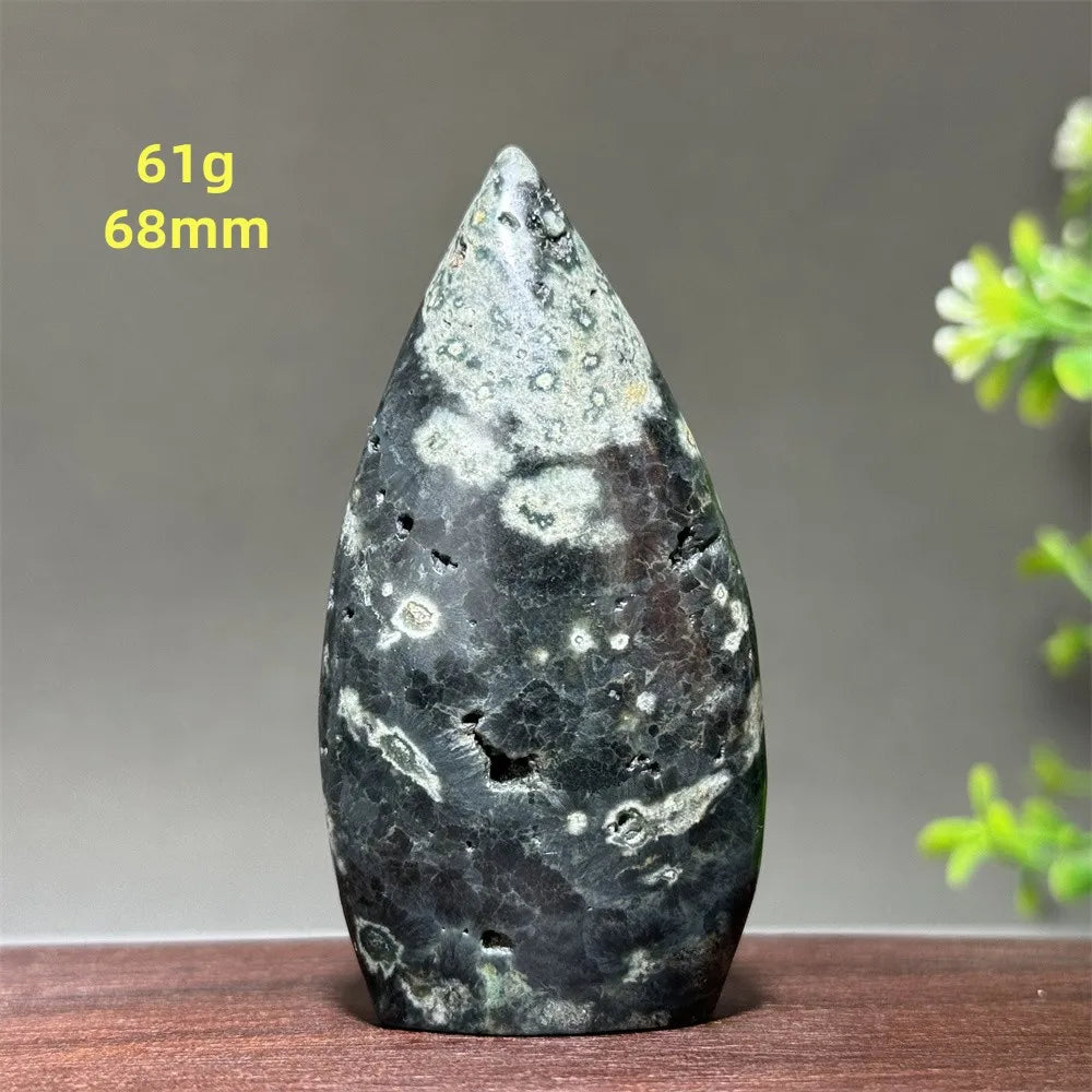 Natural Marine Jasper Free-Form Torch