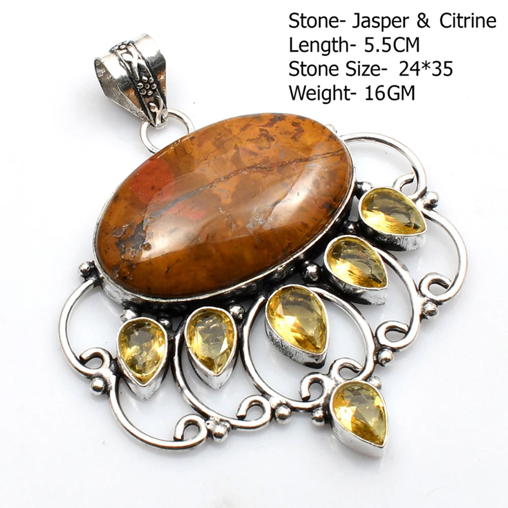 Silver Stone Artisan Crafted Pendants