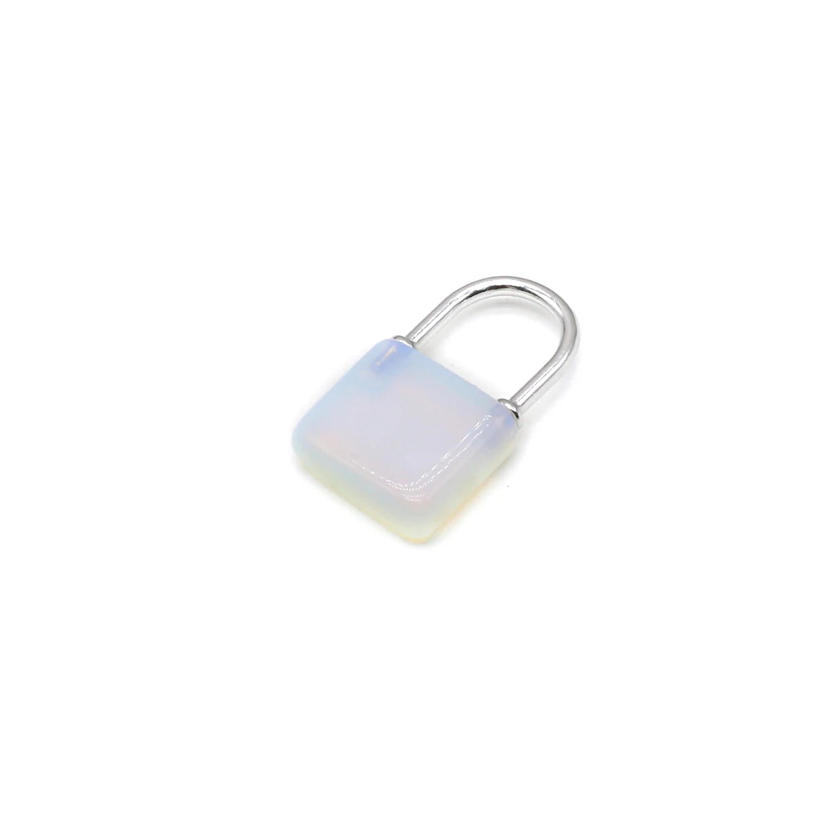 1pc Gemstone Lock Pendant