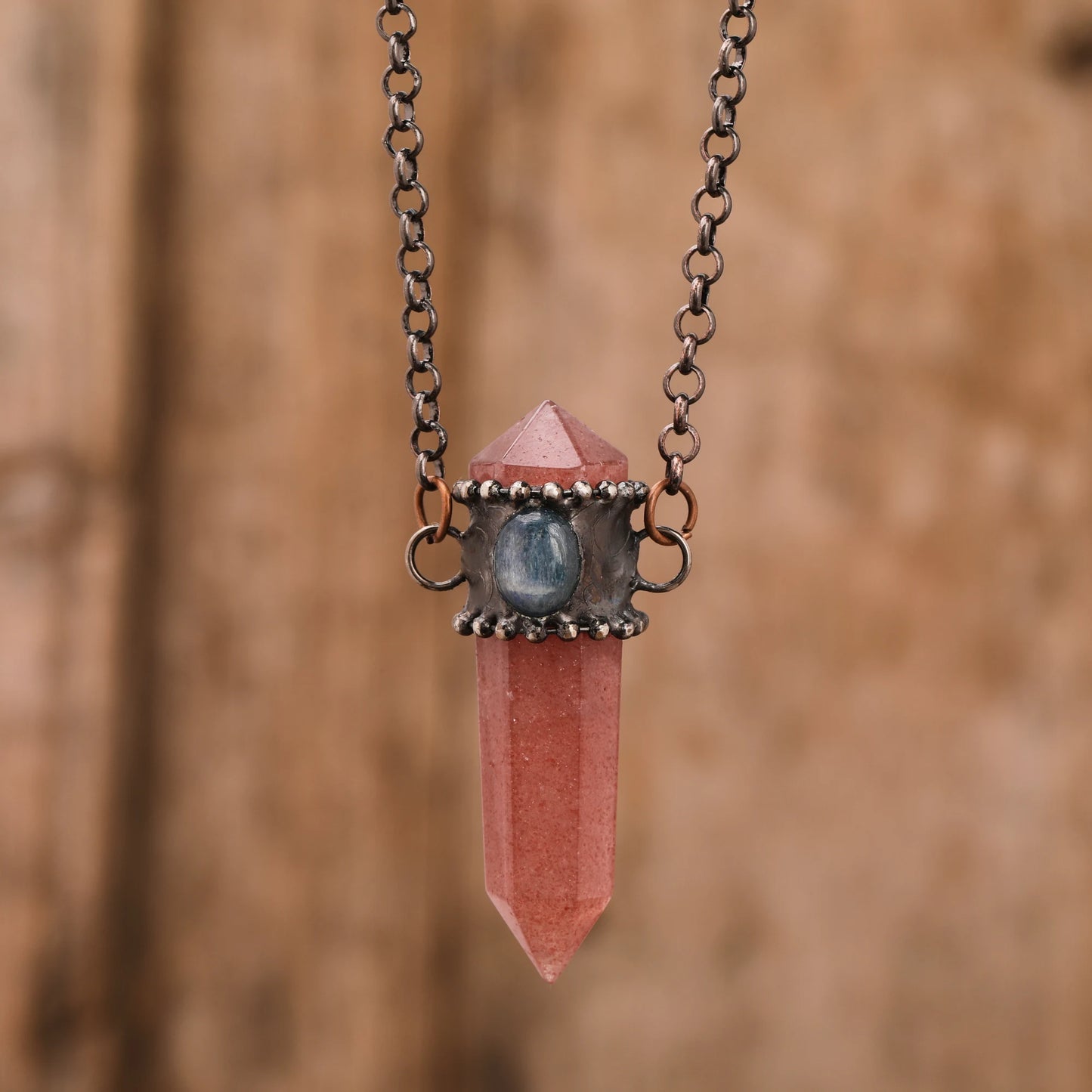 Bronze Gemstone Point Pendant