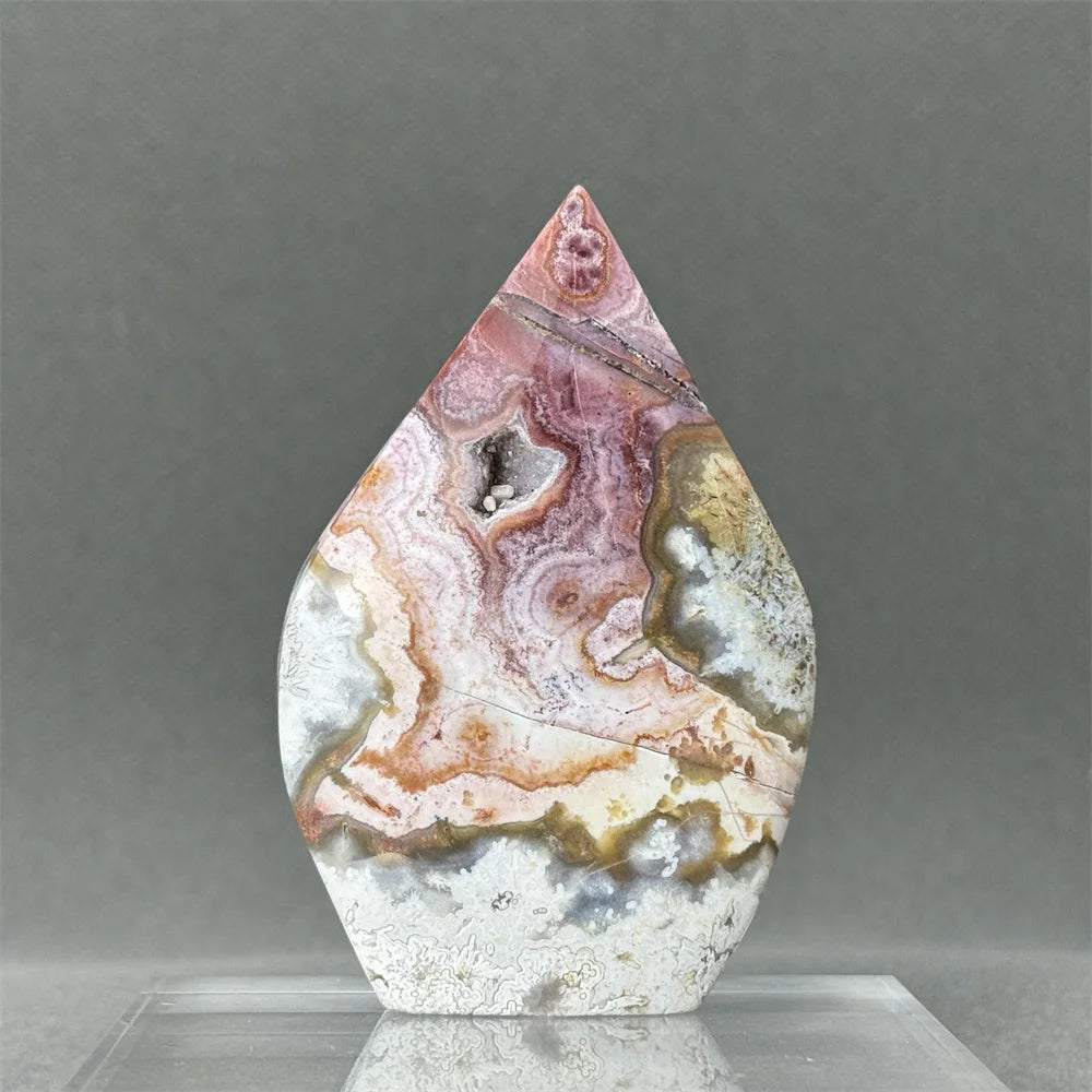 Natural Mexican Crazy Lace Agate Freeform Torch
