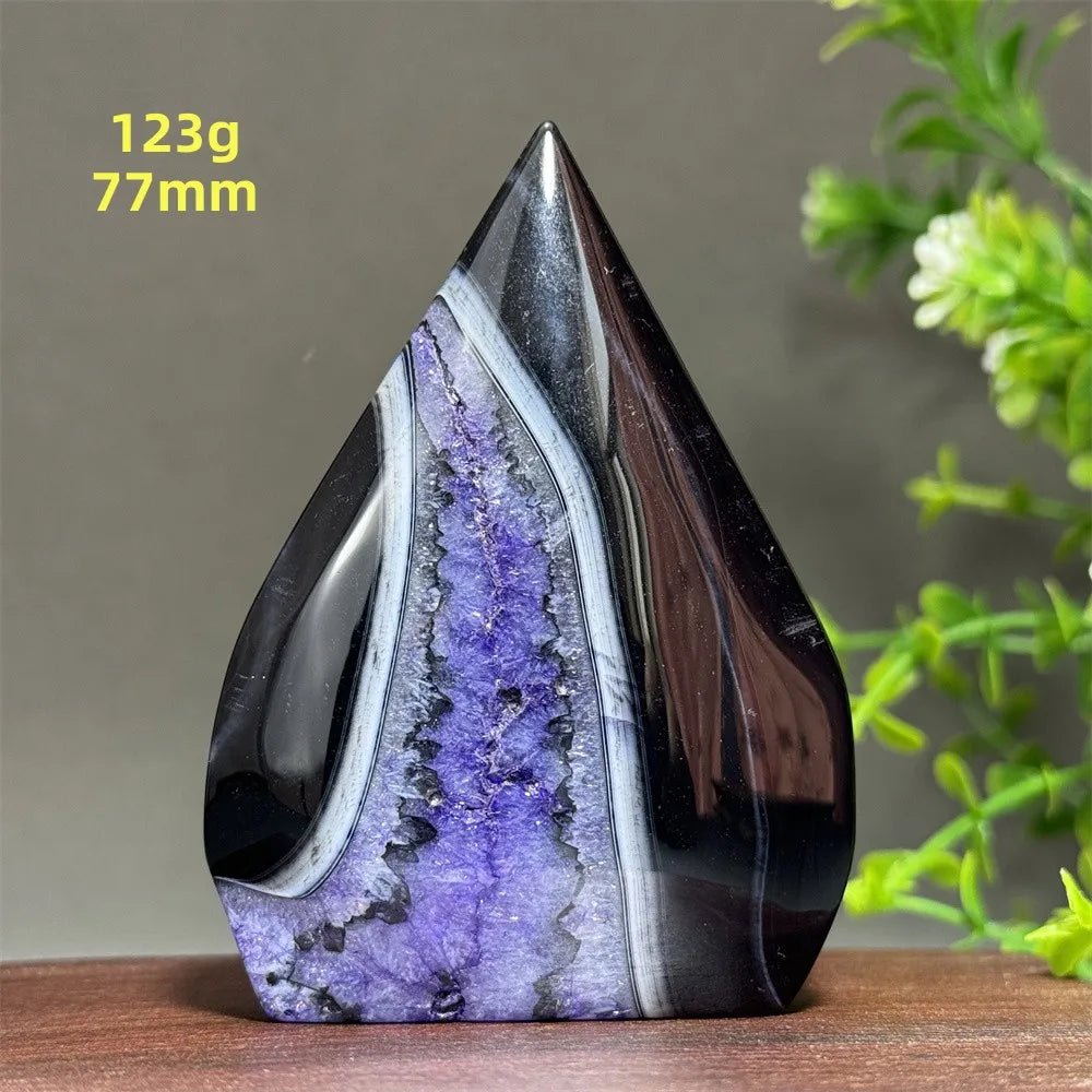 Natural Purple Agate Free-Form Torch
