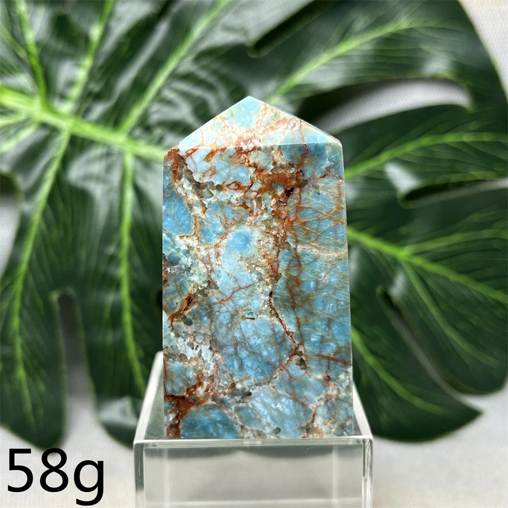 Natural Dominican Larimar Tower