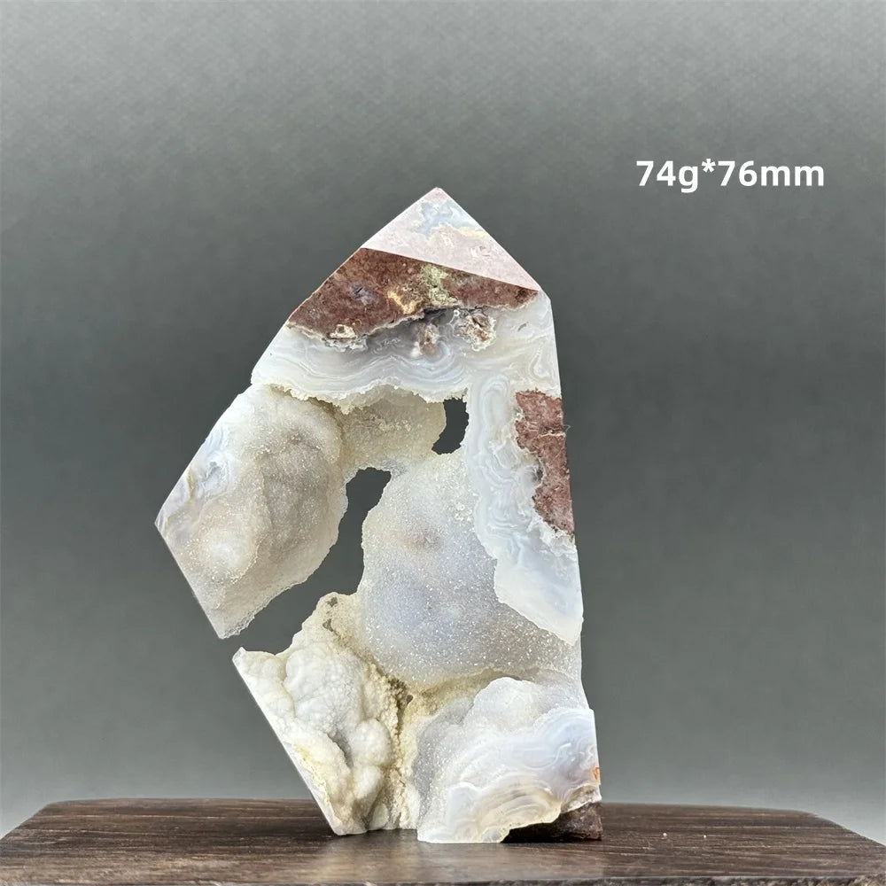 Natural Druzy Geode Fairy Window Tower