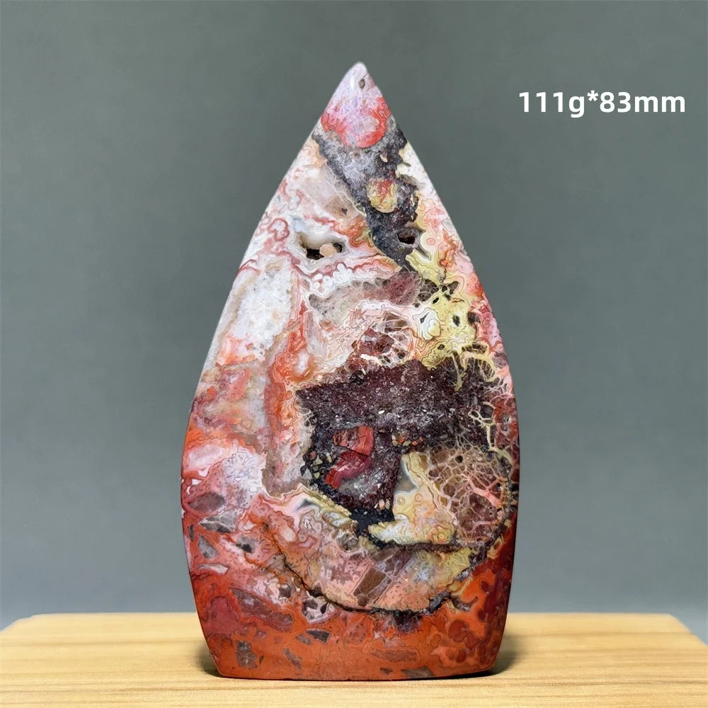 Natural Mexican Crazy Lace Agate Freeform Torch
