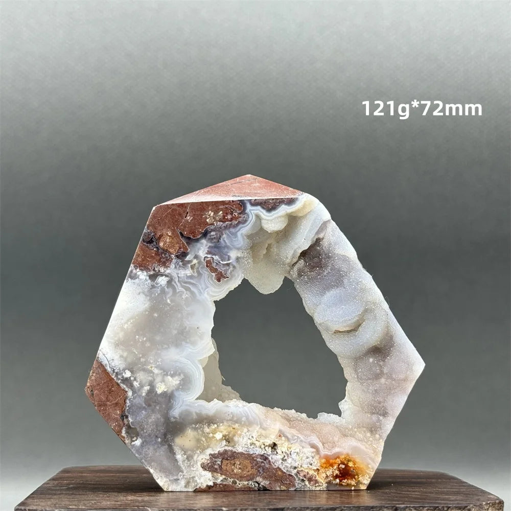 Natural Druzy Geode Fairy Window Tower