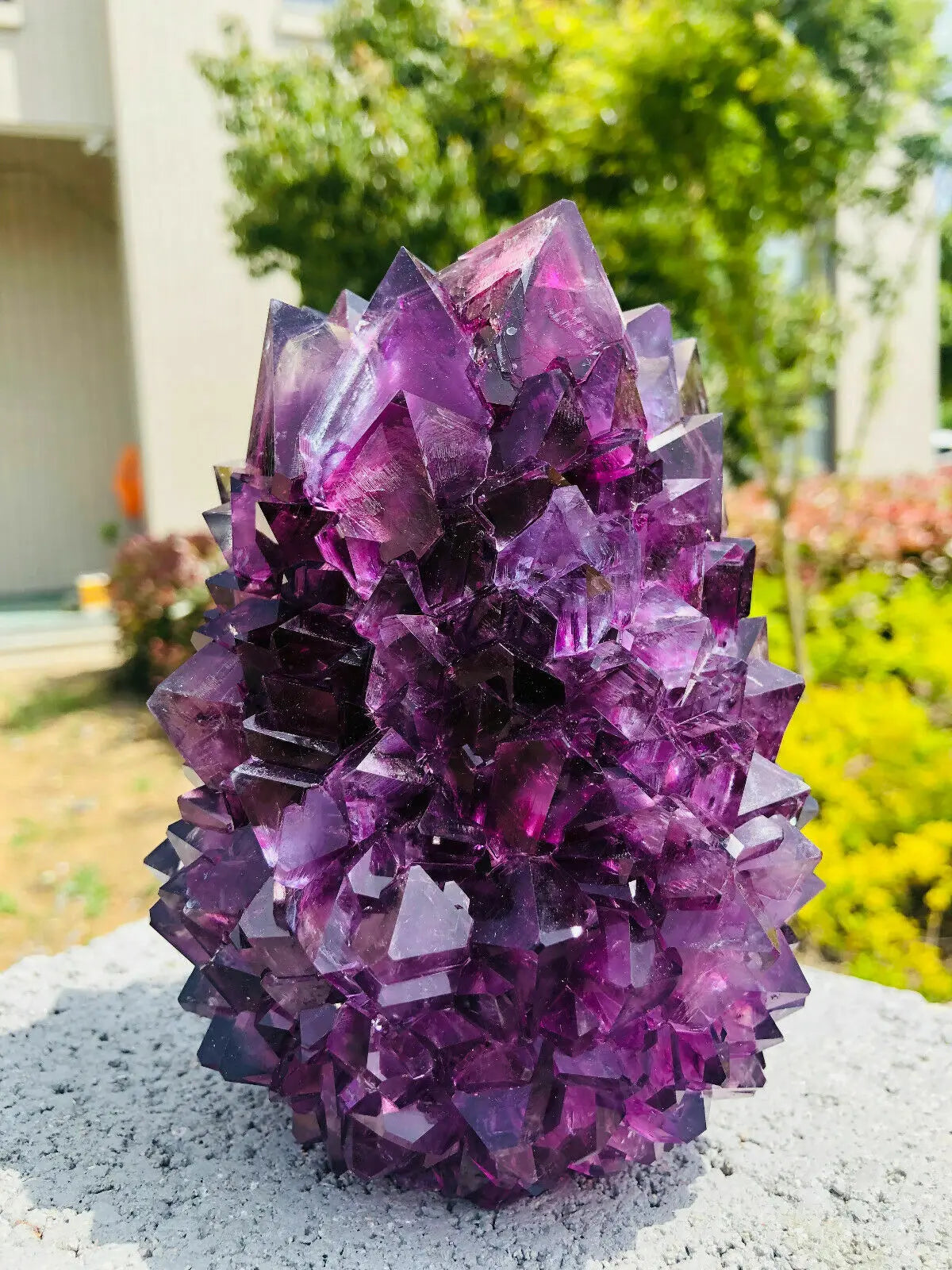 Purple Phantom Quartz Cluster Specimen