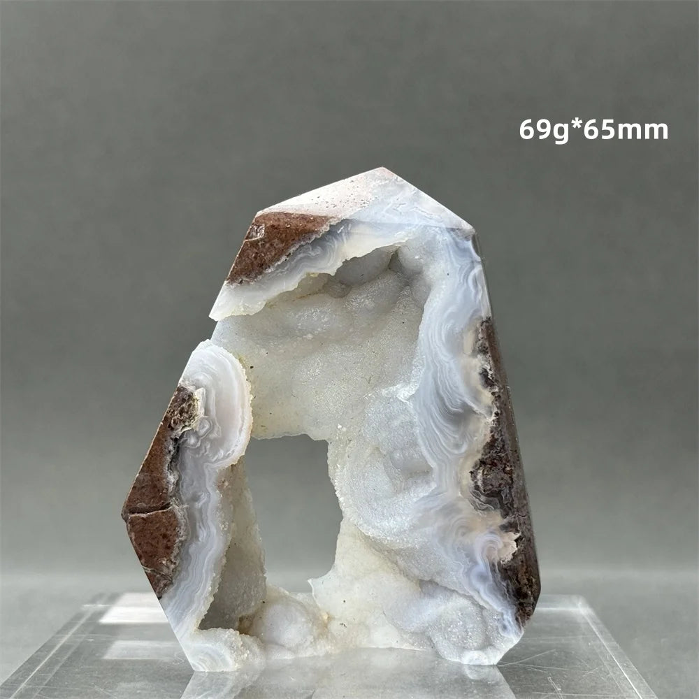 Natural Druzy Geode Fairy Window Tower