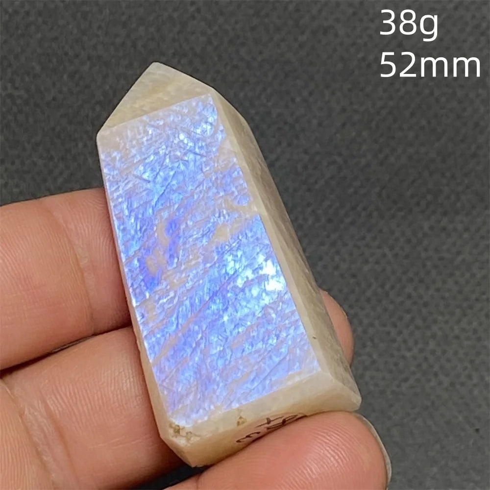 AAA Natural High Quality Blue Moonstone Tower