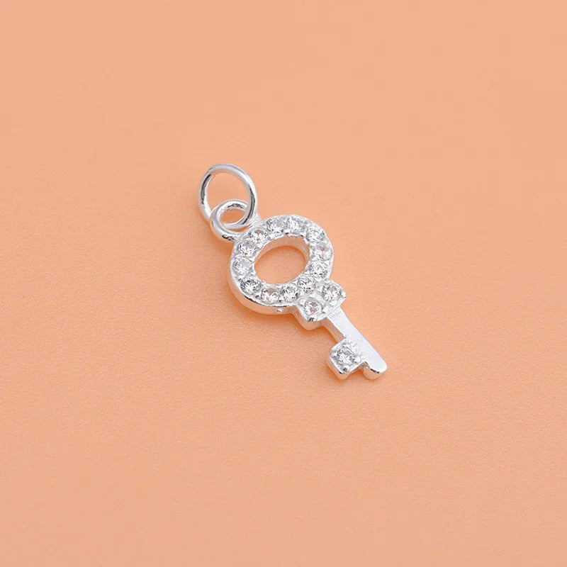 925 Sterling Silver Small Key Pendant