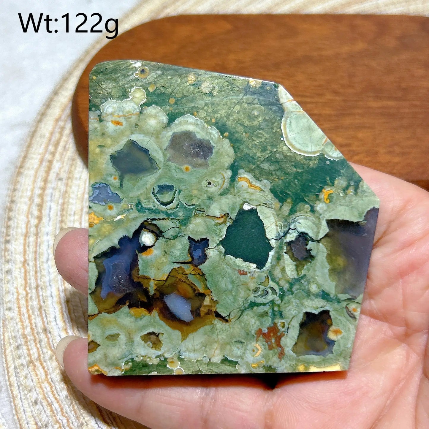Natural Rainforest Jasper Druzy Slab