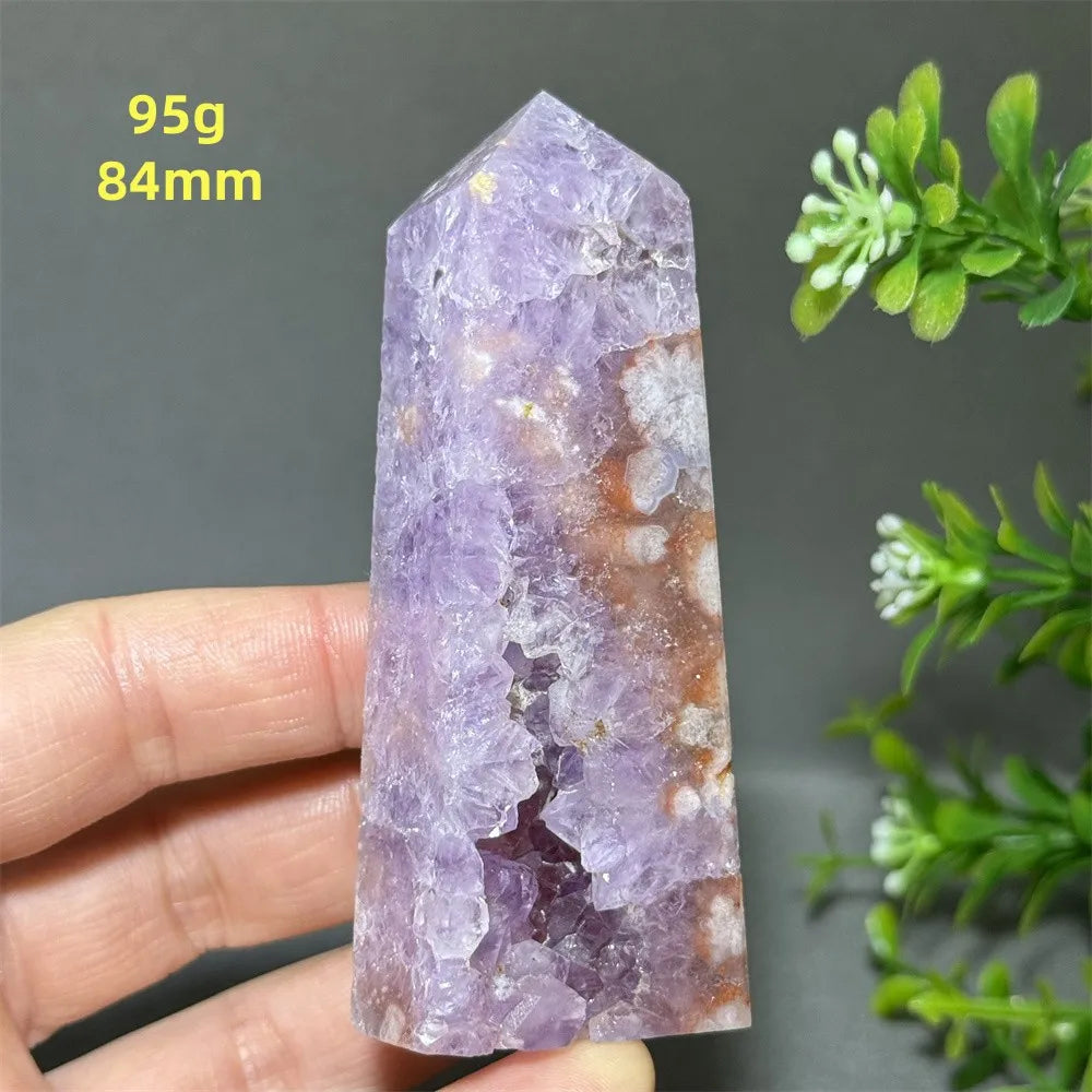 HQ Pink Amethyst Flower Agate Tower