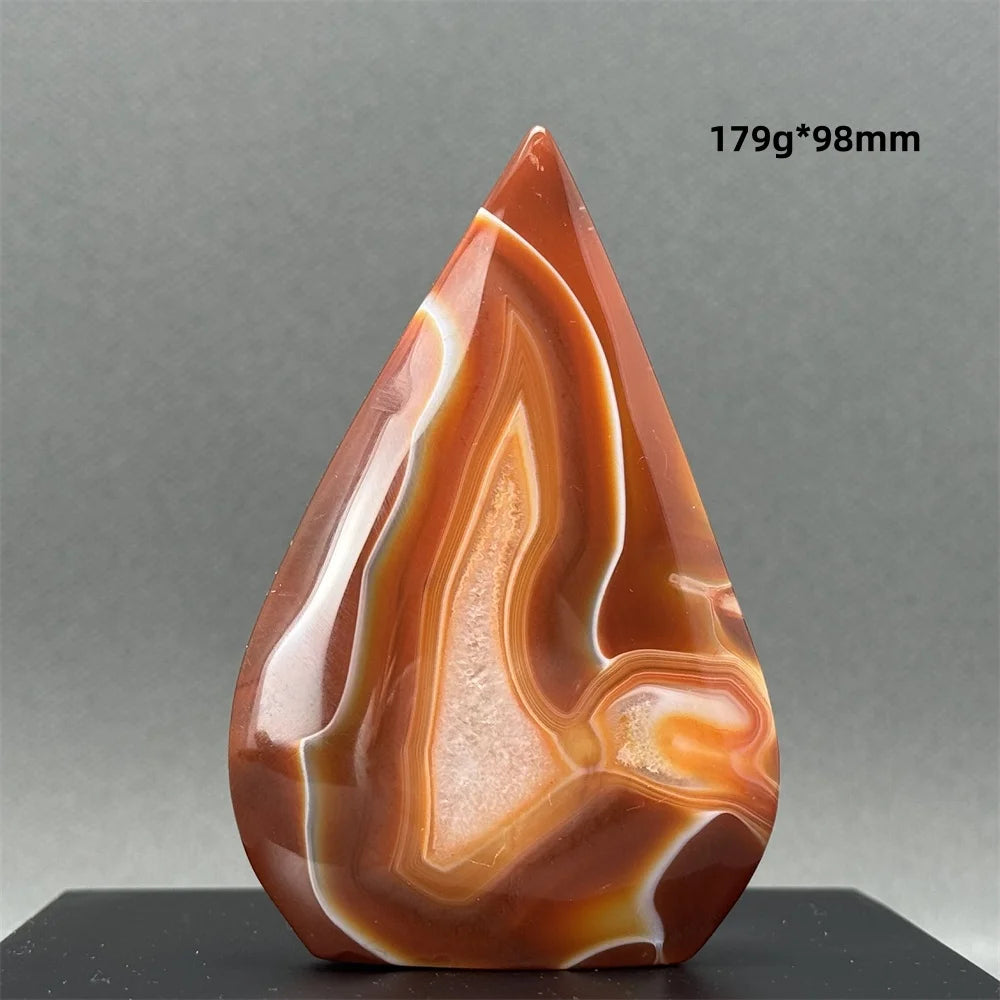 Natural Caramel Carnelian Agate Freeform Torch