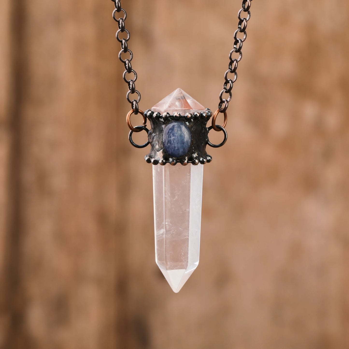 Bronze Gemstone Point Pendant
