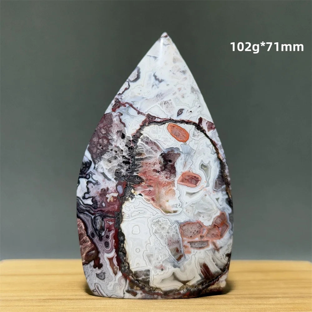 Natural Mexican Crazy Lace Agate Freeform Torch