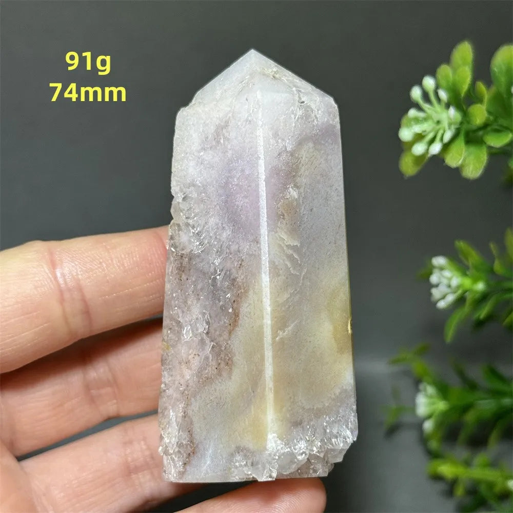 HQ Pink Amethyst Flower Agate Tower