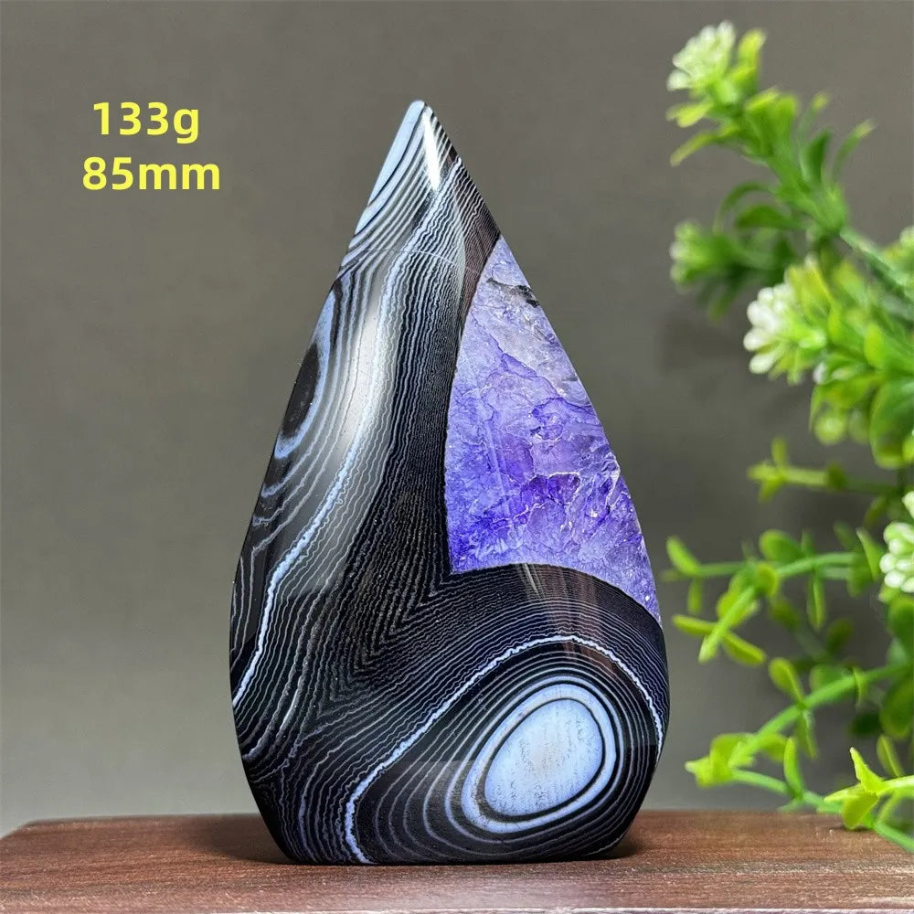 Natural Purple Agate Free-Form Torch