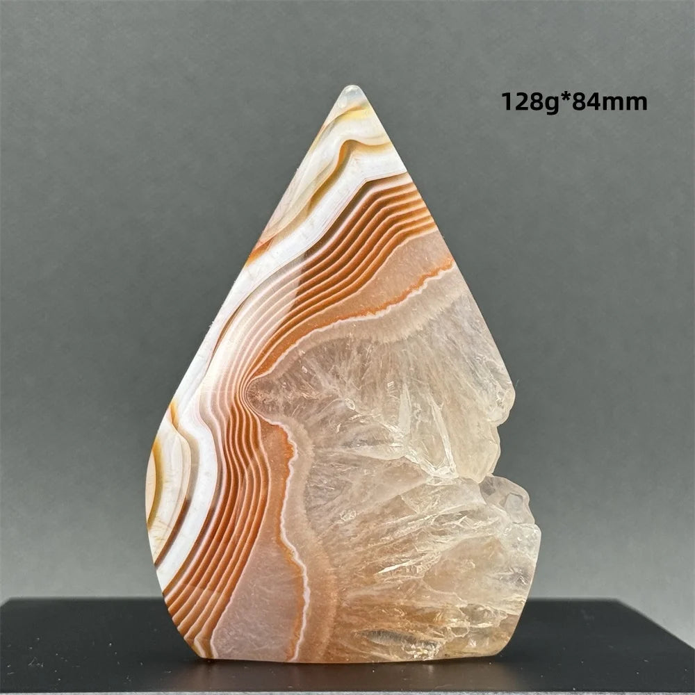 Natural Caramel Carnelian Agate Freeform Torch