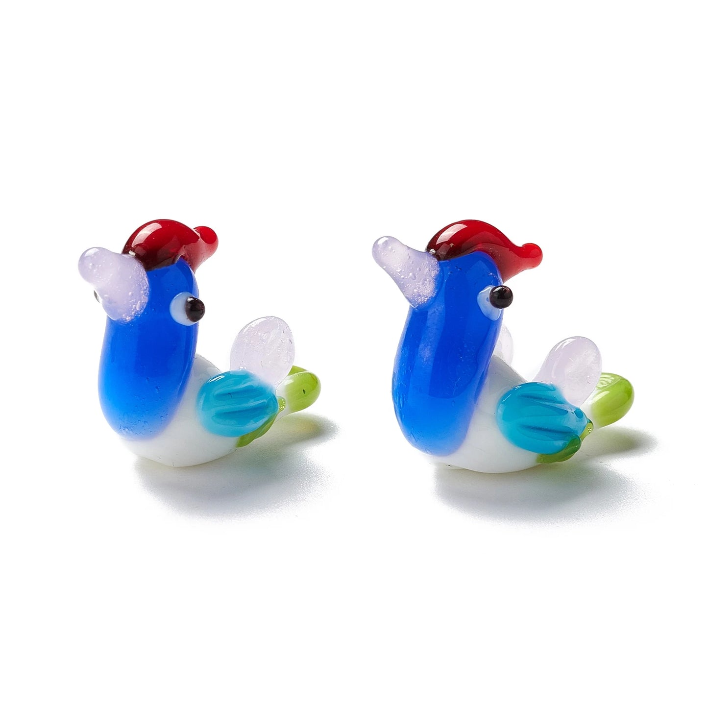 5pcs Handmade Glass Lampwork Chicken Beads