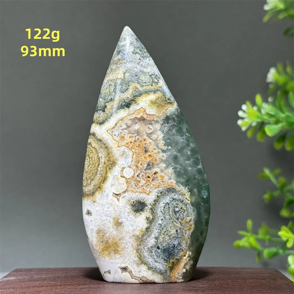 Natural Marine Jasper Free-Form Torch