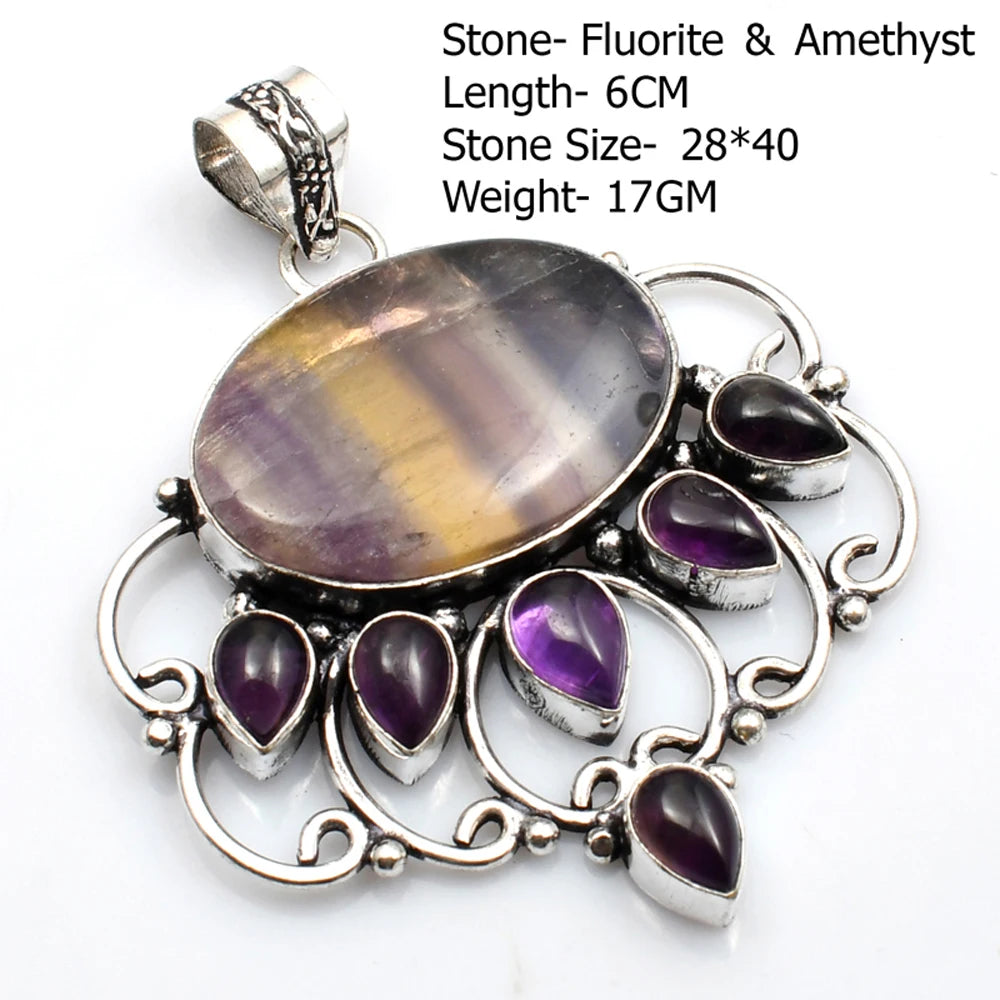 Silver Stone Artisan Crafted Pendants