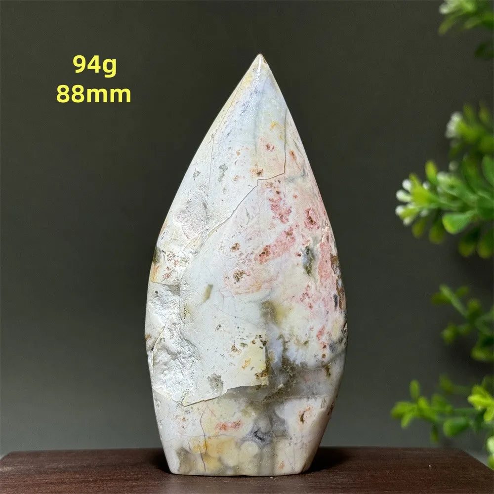 Natural Marine Jasper Free-Form Torch