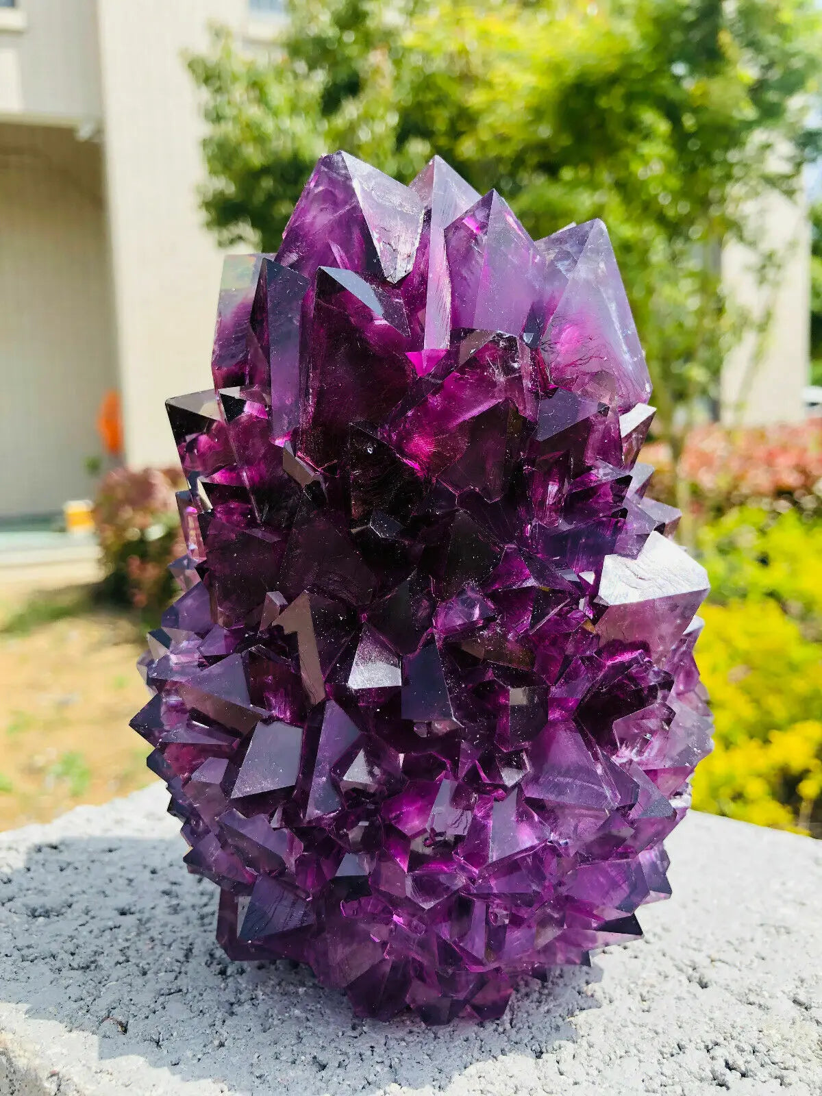 Purple Phantom Quartz Cluster Specimen