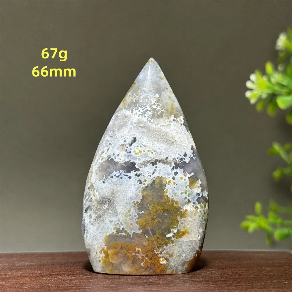 Natural Marine Jasper Free-Form Torch