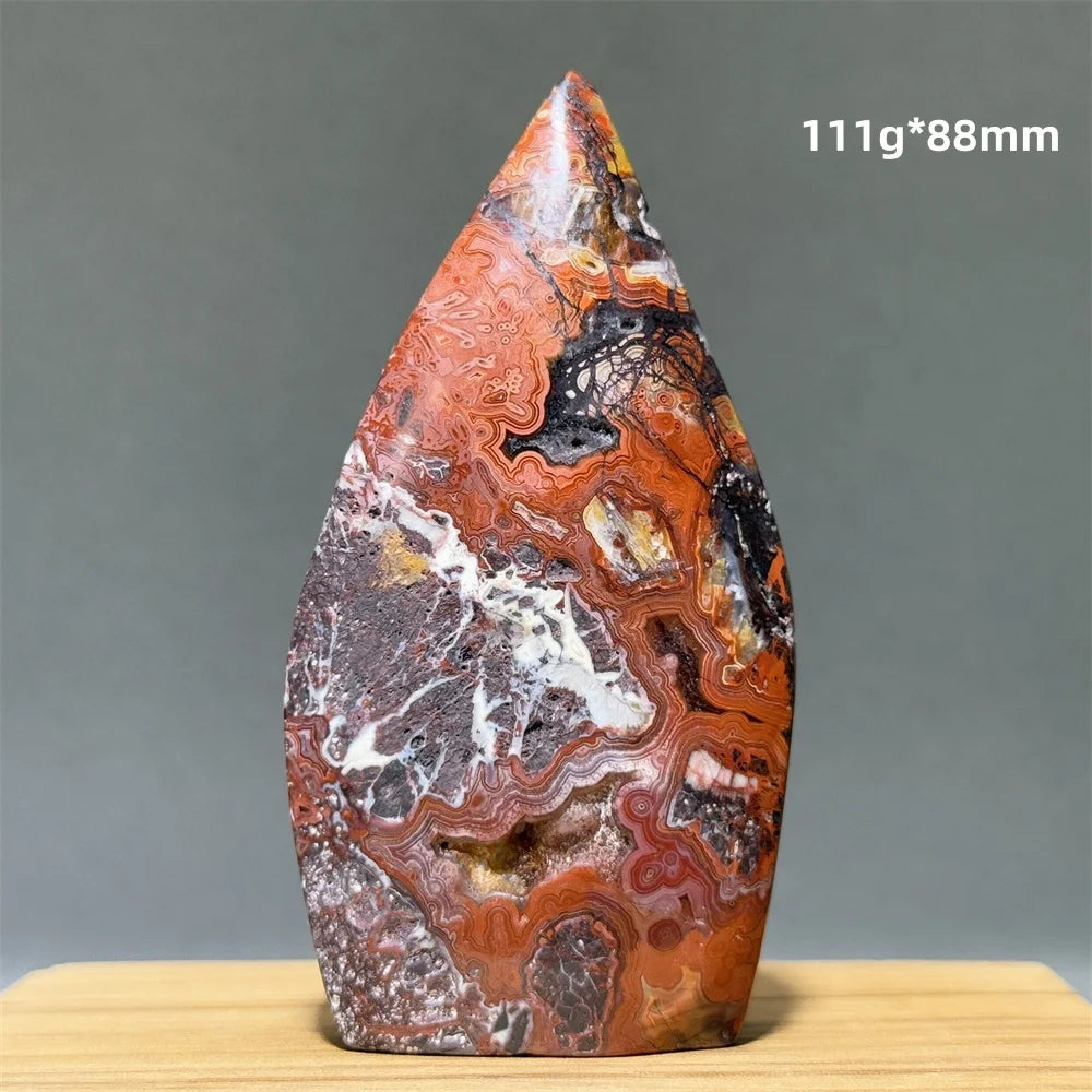 Natural Mexican Crazy Lace Agate Freeform Torch
