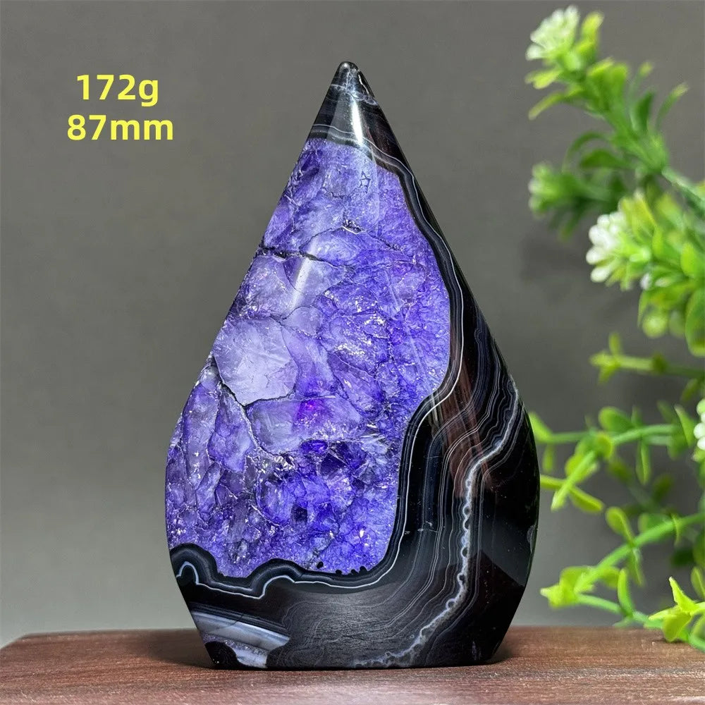Natural Purple Agate Free-Form Torch