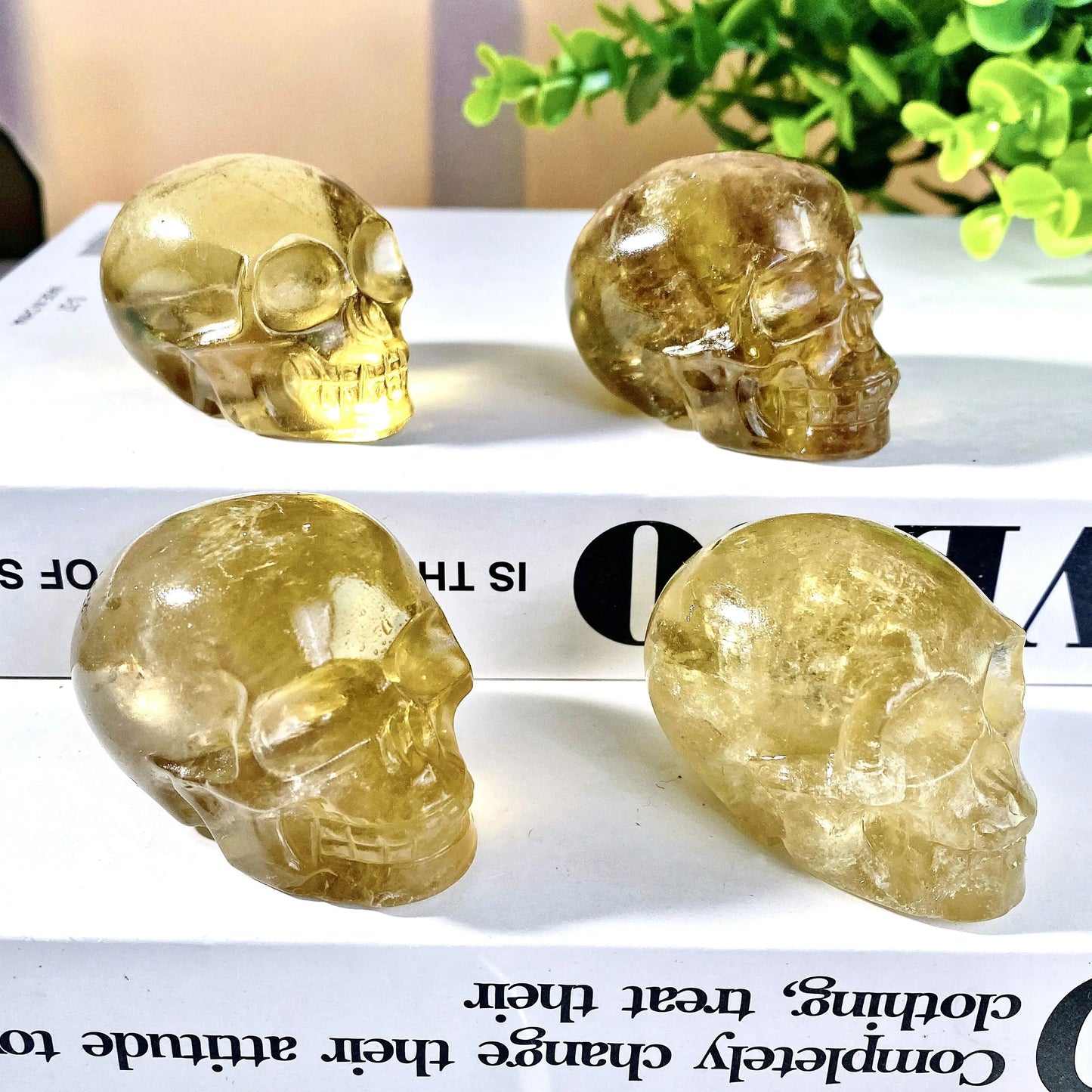 HQ Citrine Skull Carving