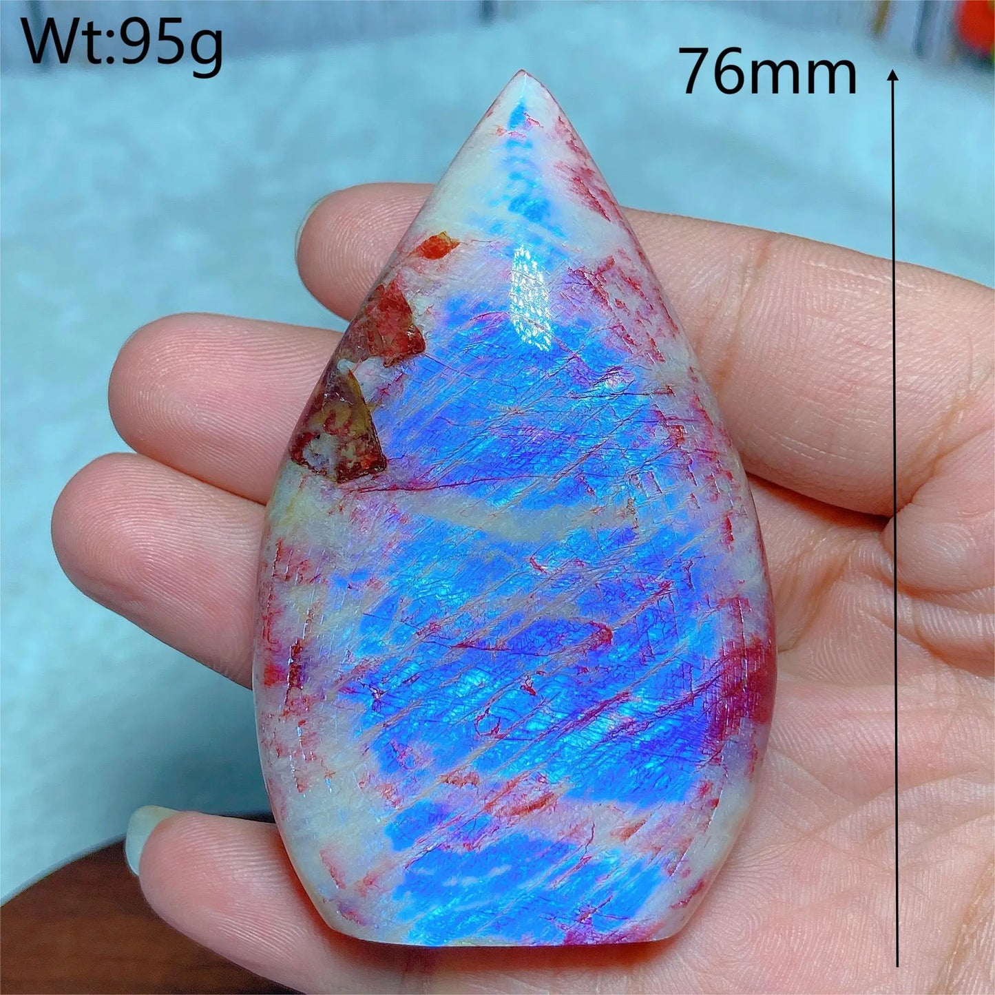 Natural Fire Moonstone Free Form Torch