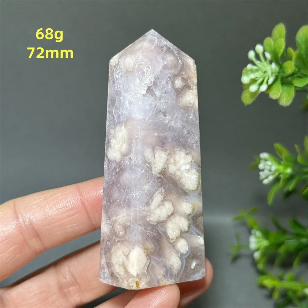 HQ Pink Amethyst Flower Agate Tower