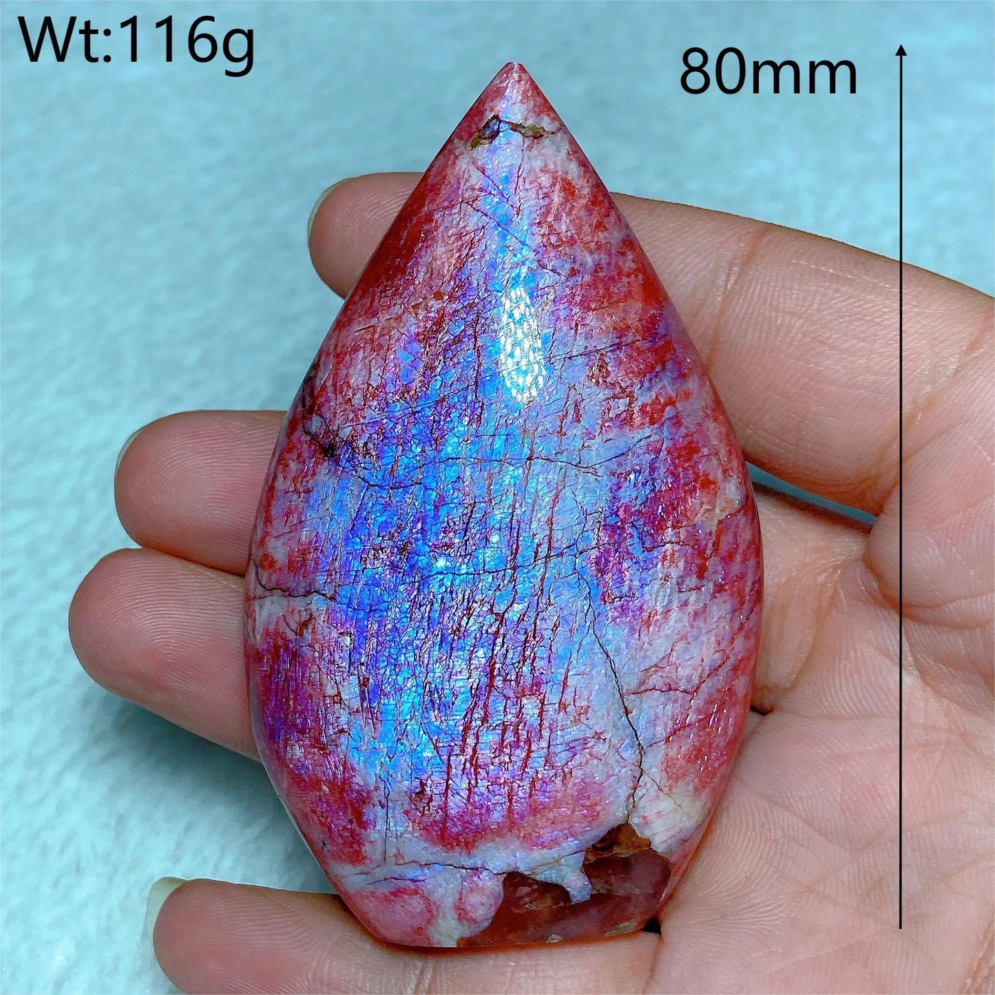 Natural Fire Moonstone Free Form Torch