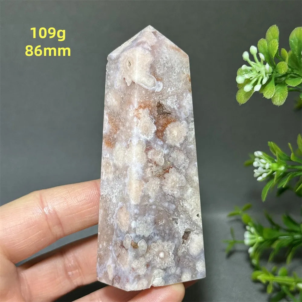HQ Pink Amethyst Flower Agate Tower